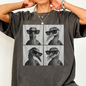 Blue Heron Shirt, Photobooth Heron Tshirt, Funny Bird Comfort Colors Shirt, Blue Heron Lover Gifts