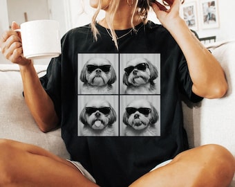Shih Tzu Shirt, Photobooth ShihTzu Dog Tshirt, Funny Dog Comfort Colors Shirt, Shih Tzu Lover Gifts, Dog Mom Gift