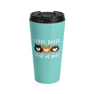 Tazza Da Caffè My Corgi "Butt Drive You Nuts" - Ceramica Nera Con Manico - Regalo Per Amanti Dei Corgi