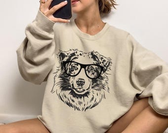 Australian Shepherd Shirt, Aussie Mom Sweatshirt, Funny Aussie Dog Gift, Cute Australian Shepherd Owner, Gift for Dog Dad, Dog Lover Tshirt