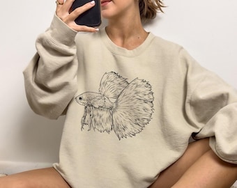 Betta Fish Shirt, Siamese Fighting Fish Sweatshirt, Cute Betta Fish Lover Gift, Funny Betta Lover Gift, Betta Fish Mom Tshirt