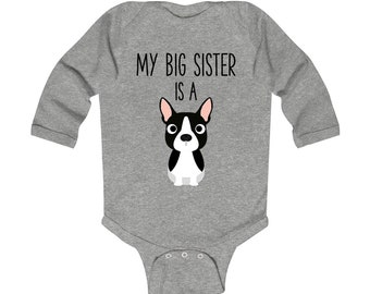 EASON-G Boston Terrier Dog Unisex Baby Bodysuit Infant Cotton Outfits Rompers 
