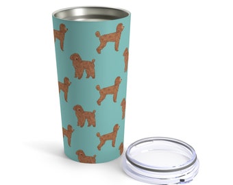 Poodle Travel Mug, Dog Stainless Steel Coffee Tumbler, Insulated Travel Mug Cup Bottle, Personalized Tumbler, Custom Dog Mom Gift