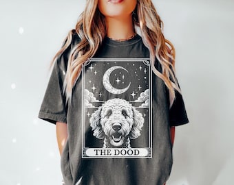 Doodle Dog Shirt, Tarot Card Shirt, The Dood Dog Halloween Moon Shirt, Goldendoodle Lover Gifts, Comfort Colors Shirt, Labradoodle Mom Gift
