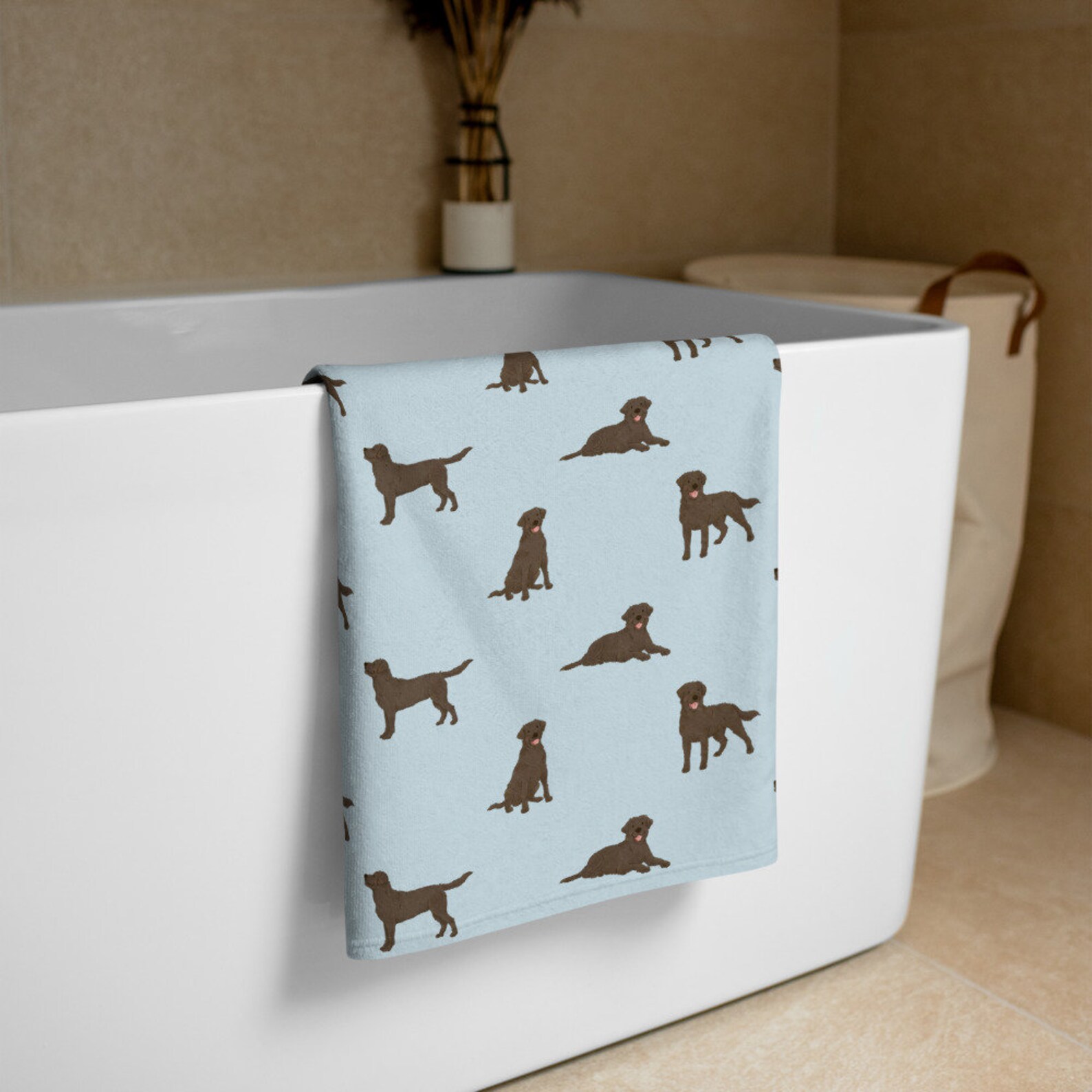 Labrador Retriever Beach Towel Lab Mom Bath Towel Cute Dog Etsy.de