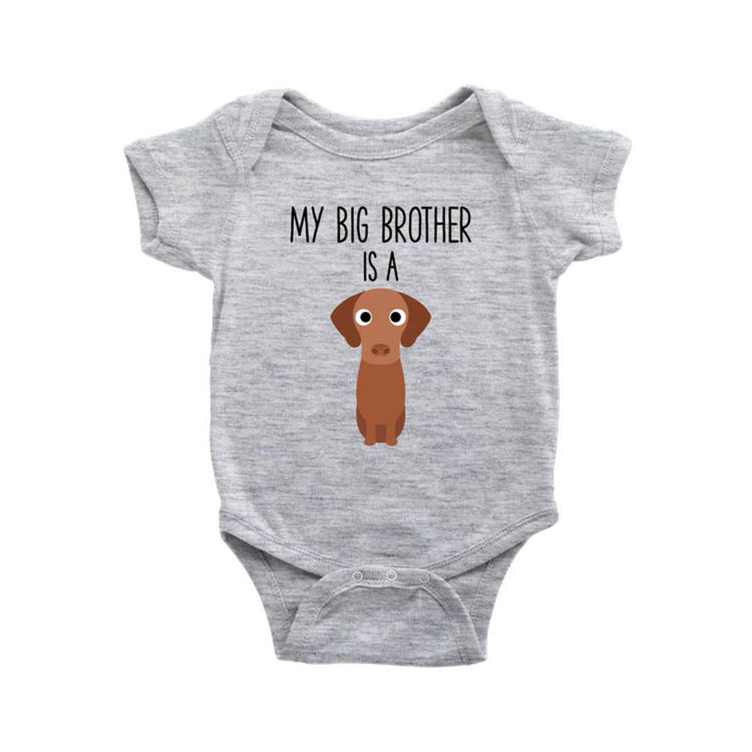 My Big Brother / Sister is a Vizsla Baby Bodysuit, Funny Dog Lover Baby
