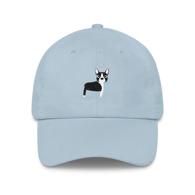 Boston Terrier Embroidered Dad Hat - Navy Brushed Cotton Low Profile Baseball Cap, Adjustable, One Size - View #8