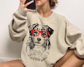 Australian Shepherd Shirt, Aussie Mom Sweatshirt, Cute Aussie Dog Gift, Australian Shepherd Lover Gift, Funny Dog Dad Gift, Dog Owner Tshirt