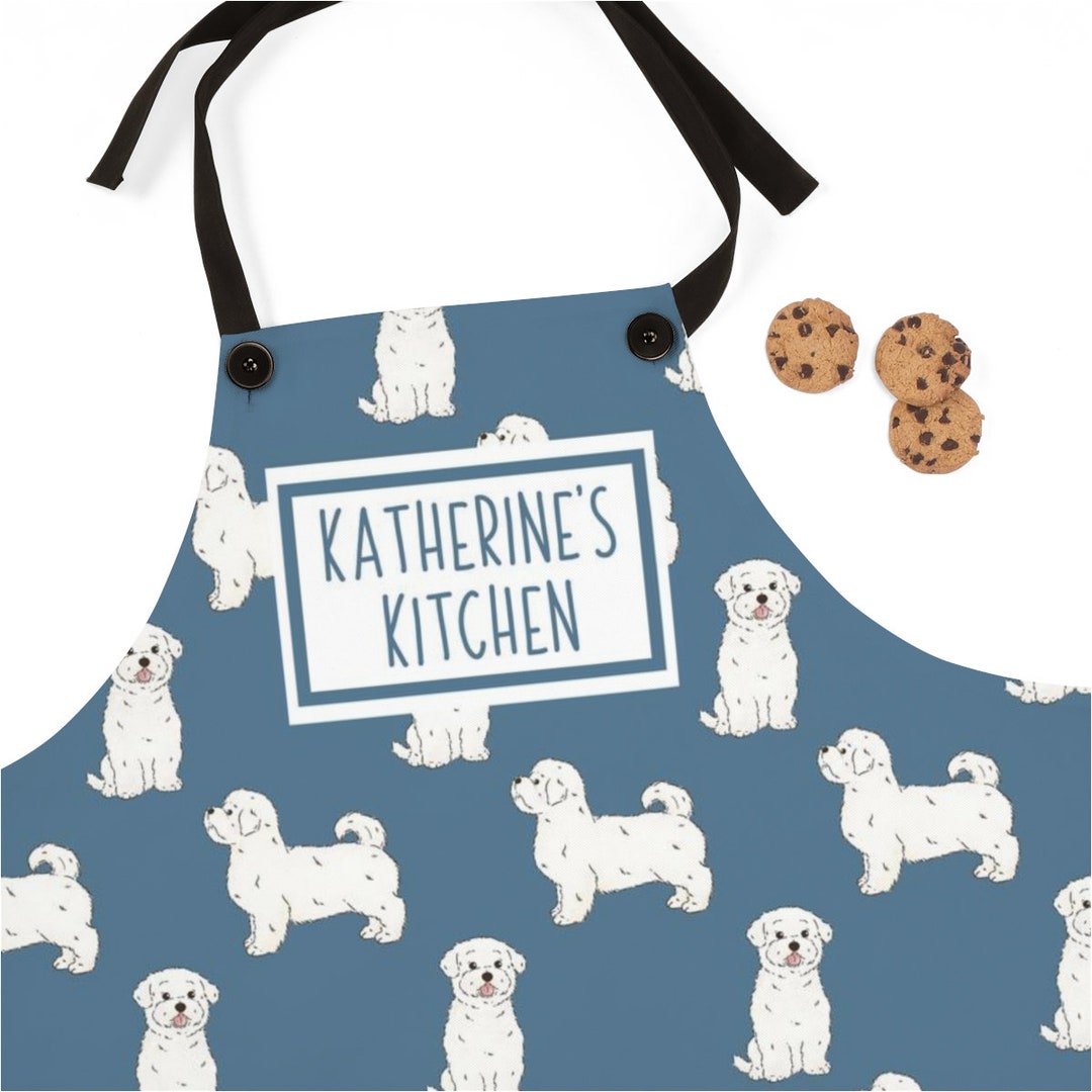 Custom Dog Apron Maltese Aprons Dog Personalized Cooking Etsy