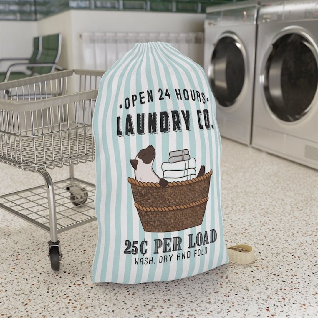 Siamese Cat Laundry Bag Meezer Mese Cat Mom Travel Clothes Etsy