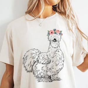 Silkie Chicken Shirt, Silky Chicken Sweatshirt, Cute Silkie Chicken Mom Gift, Funny Farm Animal Lover Gift, Farmhouse Tshirt, Farmer Shirt
