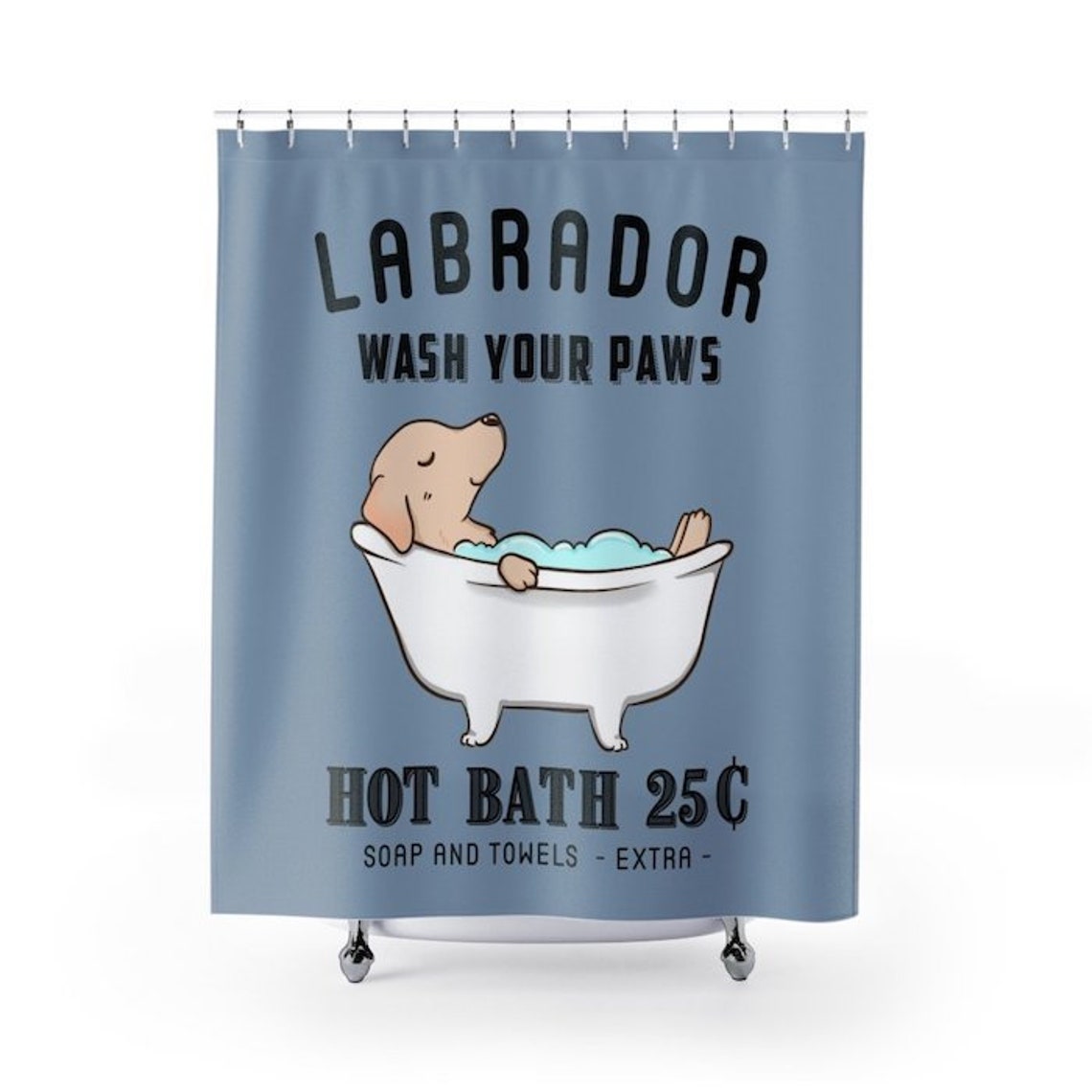 Labrador Retriever Shower Curtain Dog Shower Curtains Bath Etsy