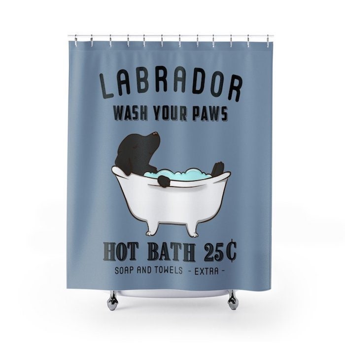 Labrador Retriever Waterproof Shower Curtain Bathroom Decor Sets With