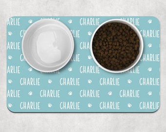 Personalized Pet Placemat, Dog Paw mat, Custom Name Pet Food Mats, Dog water bowl mat, Pet Bowl Mats, Cat Feeding Mat, New Puppy Gift