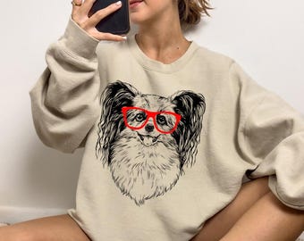 Papillon Dog Shirt, Papillon Mom Sweatshirt, Cute Papillon Dog Gift, Papillon Dog Lover Gift, Funny Dog Dad Gift, Dog Owner Tshirt