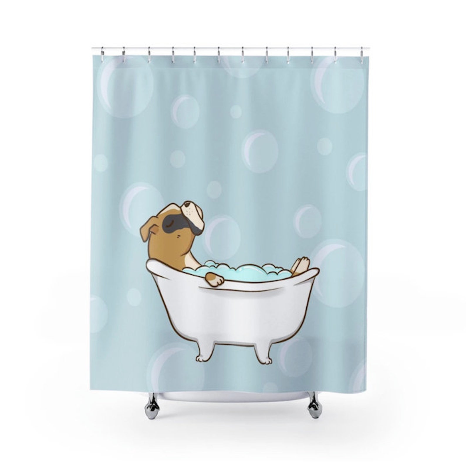 Boxer Dog Shower Curtain Dog Shower Curtains Bath Curtain Etsy UK