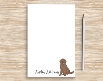Newfie Notepad, Personalized Dog Notepad, Custom Dog Stationery, Coworker Veterinarian Graduation Gift, Teacher, Newfoundland Dog Mom Gifts