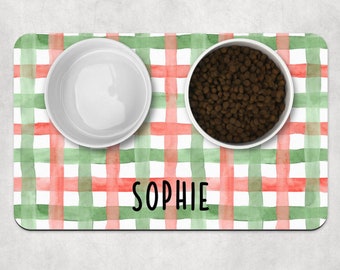 Personalized Pet Placemat, Christmas Dog mat, Custom Pet Food Mats, Dog water bowl mat, Pet Bowl Mats, Cat Feeding Mat, New Puppy Gift