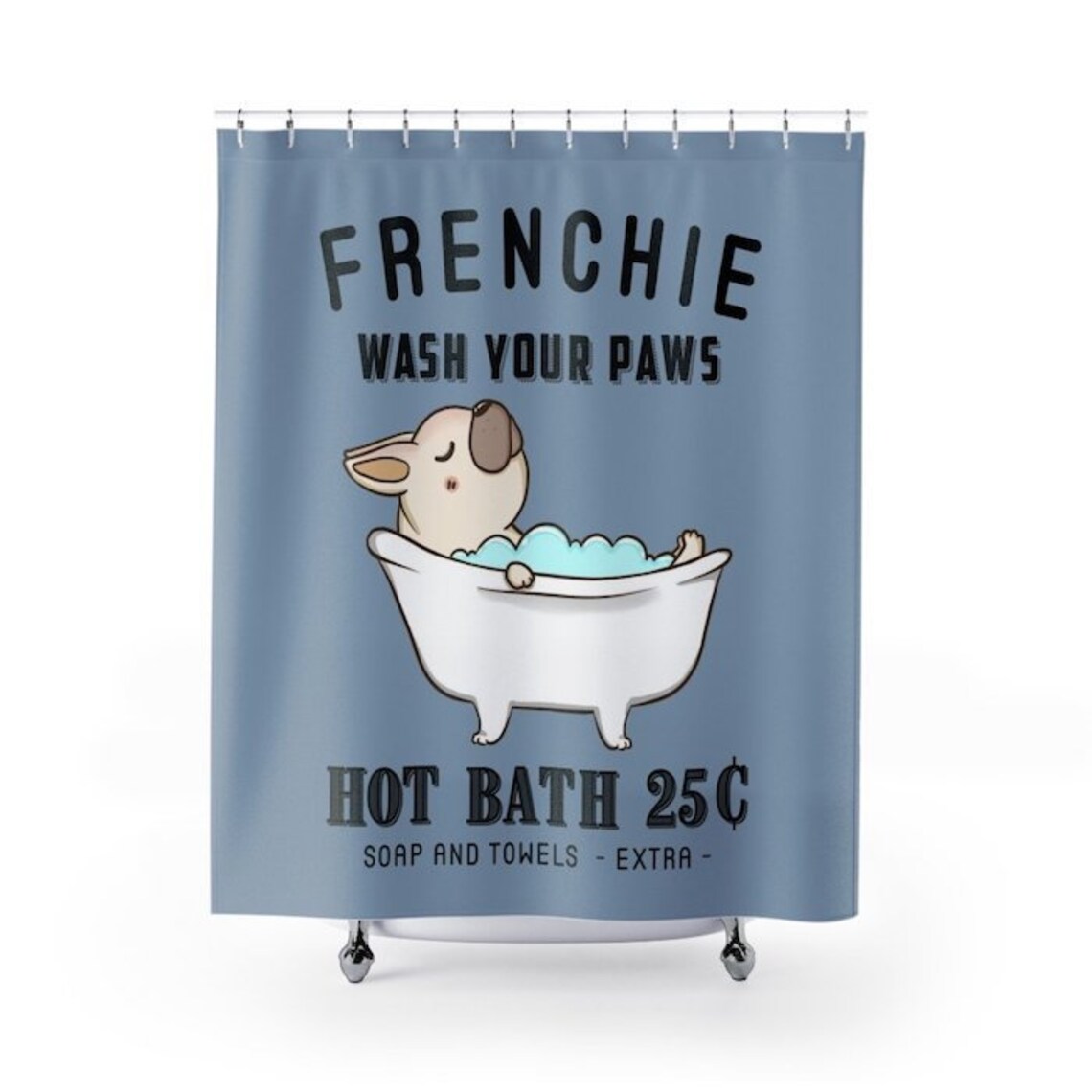 French Bulldog Shower Curtain Dog Shower Curtains Bath Etsy