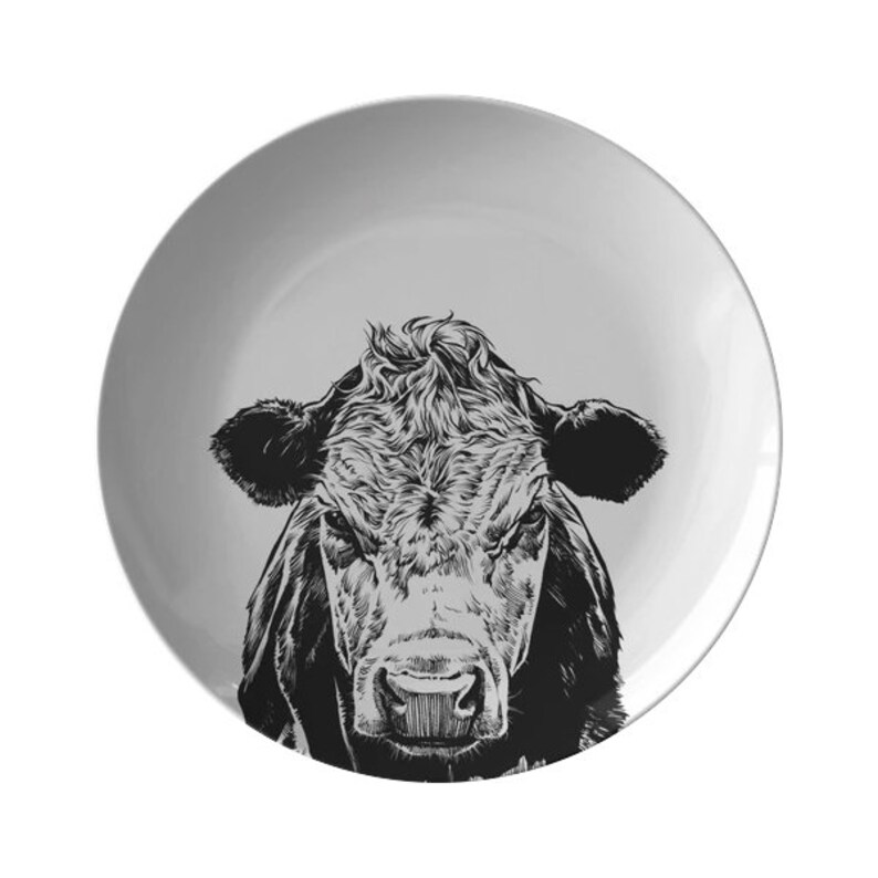 Cow Plate Cow Dinner Plates Farm Animal Dinner Plate Set | Etsy