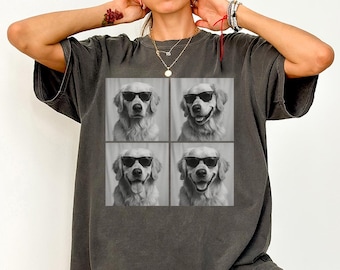 Golden Retriever Shirt, Photobooth Golden Dog Tshirt, Funny Dog Comfort Colors Shirt, Golden Retriever Lover Gifts, Dog Mom Gift