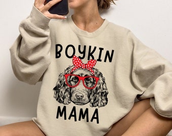 Boykin Mama Shirt, Boykin Spaniel Gift, Cute Boykin Spaniel Mom Sweatshirt, Boykin Spaniel Lover Gifts, Dog Tshirt Hoodie Tank Tee