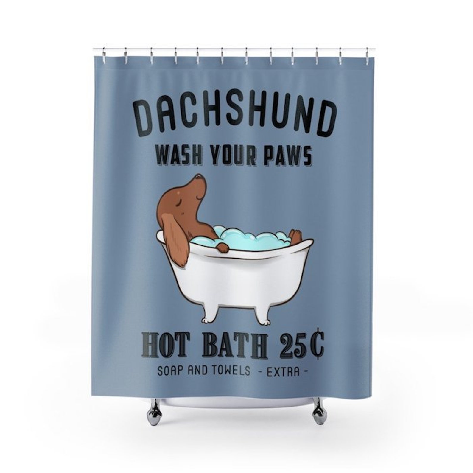 Dachshund Shower Curtain Wiener Dog Shower Curtains Bath Etsy