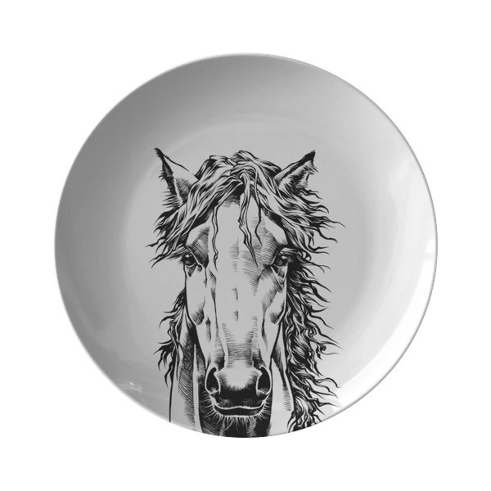 Horse Plate Horse Dinner Plates Farm Animal Dinner Plate Etsy