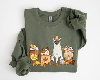Siamese Cat Fall Sweatshirt, Cute Siamese Kitten Pumpkin Sweater, Pumpkin Spice Coffee Halloween Gifts, Fall Vibes Shirt, Thanksgiving Shirt