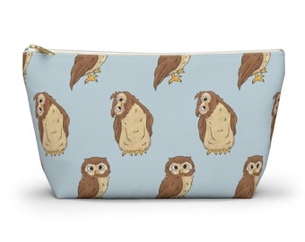 Owl Pouch, Pencil Case, Animal Custom Teacher Pencil Pouch, Bridesmaid Cosmetic Bag, Owl Zipper Makeup Bag, Accessory Pouch