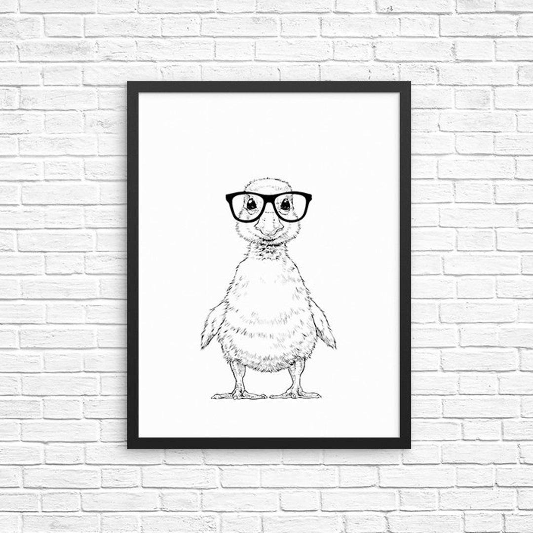 Duck Wall Art Baby Duck Print Farmhouse Decor Farm Animal Etsy