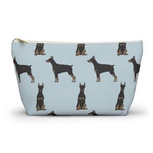 Doberman Pinscher Pouch, Pencil Case, Dog Custom Teacher Pencil Pouch, Bridesmaid Cosmetic Bag, Dog Mom Zipper Makeup Bag, Accessory Pouch