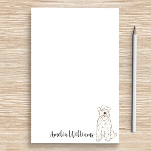 Wheaten Terrier Notepad, Personalized Dog Notepad, Dog Stationery, Coworker Veterinarian Graduation Gift, Teacher, Wheaten Terrier Mom Gifts