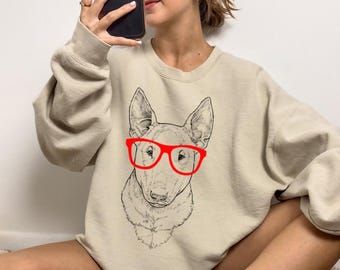 Bull Terrier Shirt, Bull Terrier Mom Sweatshirt, Cute Bull Terrier Gift, Bull Terrier Lover Gift, Funny Dog Dad Gift, Dog Owner Tshirt