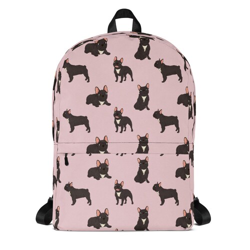 French Bulldog Backpack, Frenchie Dog Laptop Bag, order Women's Travel Backpack, Cute Pattern School Bag, College Backpack, Dog Mom Gift