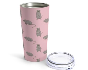 Rat Travel Mug, Animal Stainless Steel Coffee Tumbler, Insulated Travel Mug Cup Bottle, Personalized Tumbler, Custom Rat Mom Gift