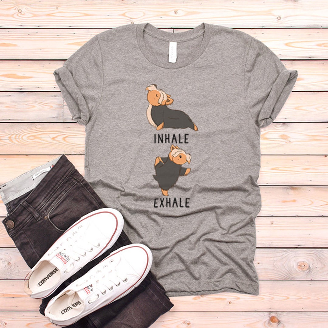 Yorkshire Terrier Yorkie Meditate Yoga Lotus Pose T-Shirt