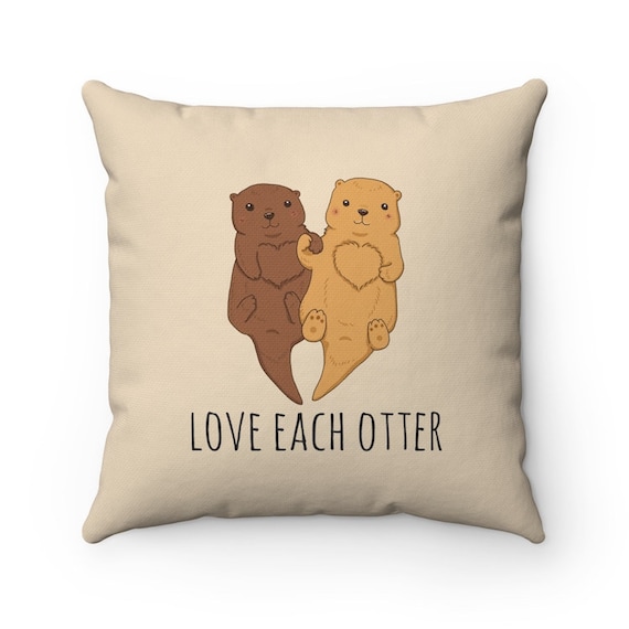 Otter Throw Pillow Covers Anniversary pillow cover otter cushion cover animal