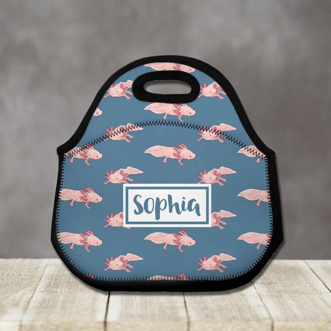 Personalized Lunch Tote Axolotl Custom Lunch Bag Pet Animal - Etsy
