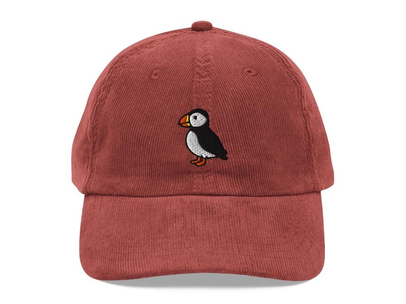 This embroidered Puffin hat is a perfect gift for Bird Watching lover and Sea Parrot lovers. Whether it's a Puffin Bird beanie, vintage distressed hat, denim hat, corduroy hat or dad hat, it's a cute and funny way to show off your love for Puffin Bird.