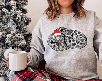 Hognose Snake Christmas Sweatshirt, Santa Hognose Snake Christmas Shirt, Reptile Animal Christmas Sweater, Hognose Snake Christmas Gifts