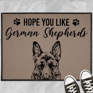 German Shepherd Doormat, Hope You Like German Shepherds Dog Door Mat, GSD Dog Welcome Mat Floor Mat Rug, Custom German Shepherd Lover Gifts