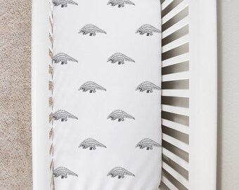 Pangolin Crib Sheet, Wildlife Baby Changing Table Cover, Boy Girl Baby Bedding Sheet, Animal  Newborn Baby Shower Gift