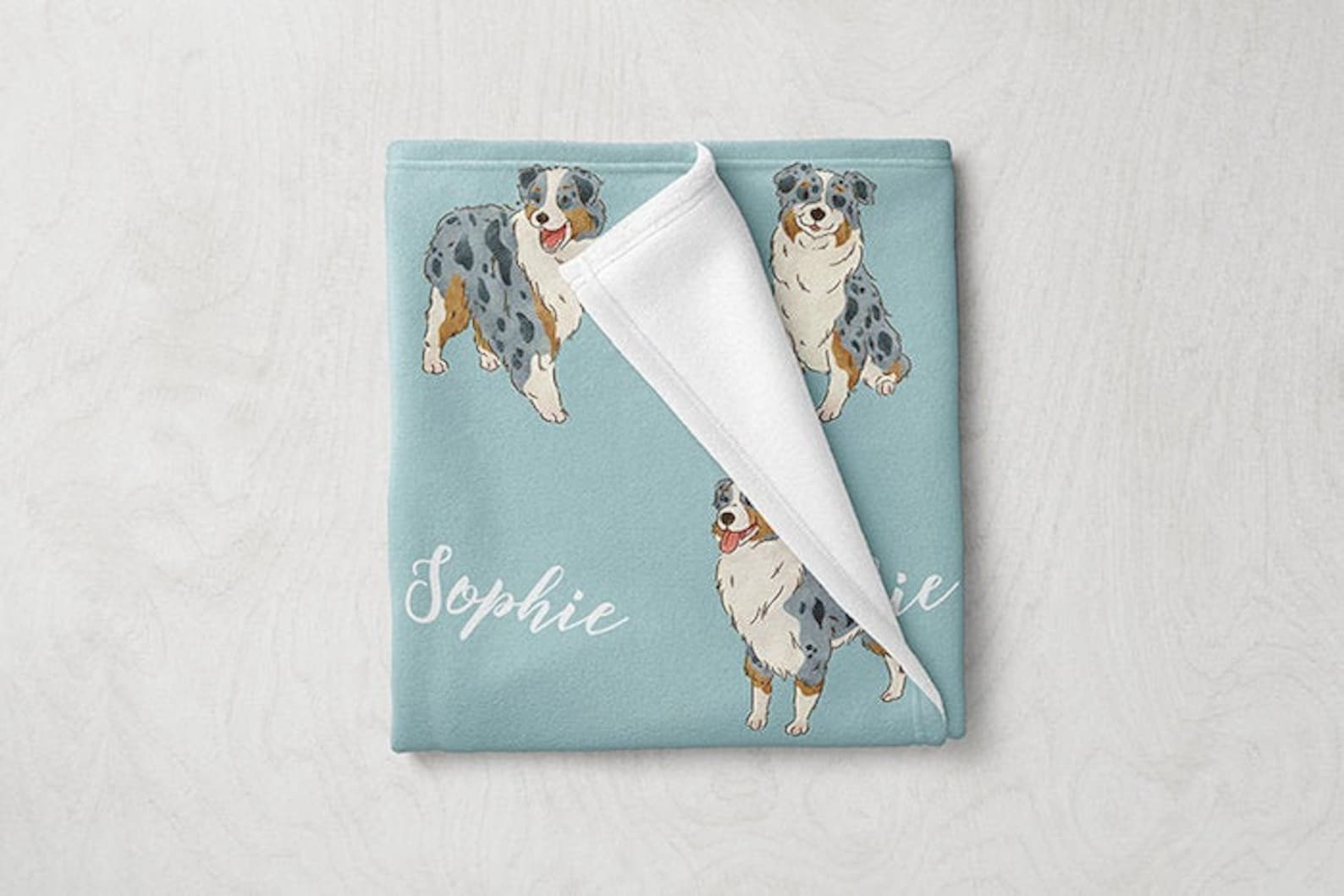 Australian Shepherd Blanket Custom Aussie Dog Blanket Etsy