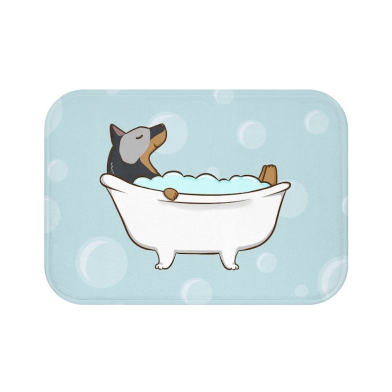 Blue Heeler Bath Mat Housewarming Gift Dog Home Decor Floor Mats Australian Cattle Dog Gifts Bathroom Decor Dog Door Mat