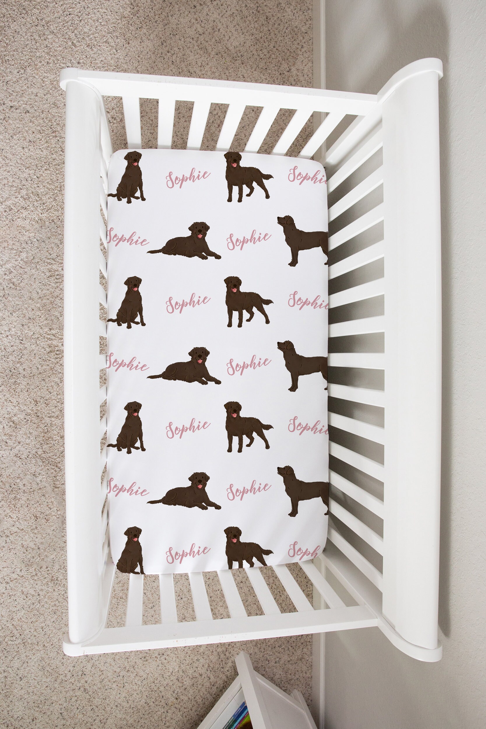 Custom Crib Sheet Labrador Retriever Baby Bedding Sheet Etsy