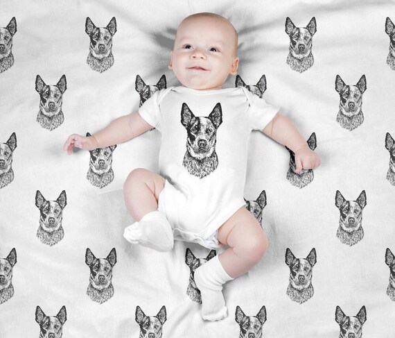 Blue Heeler Baby Blanket Australian Cattle Dog Swaddle Blanket Set Newborn Photo Prop Cute Dog Swaddle Set for Boy Girl Baby Shower Gift Etsy Canada