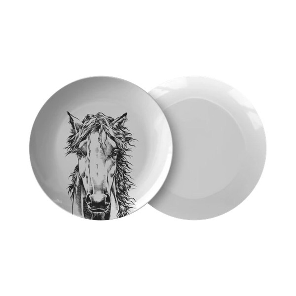 Horse Plate Horse Dinner Plates Farm Animal Dinner Plate Etsy