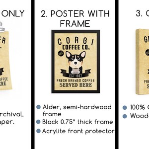 Blue Heeler Coffee Wall Decor, Australian Cattle Dog Kitchen Art Print, Coffee Wall Art, Vintage Coffee Shop Sign Decor, Dog Kitchen Poster image 3