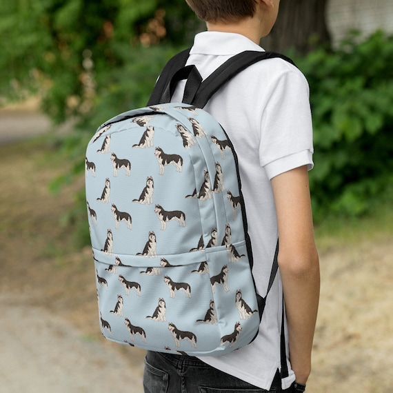 Siberian Husky Backpack, Dog Laptop Bag, Women's Travel Backpack